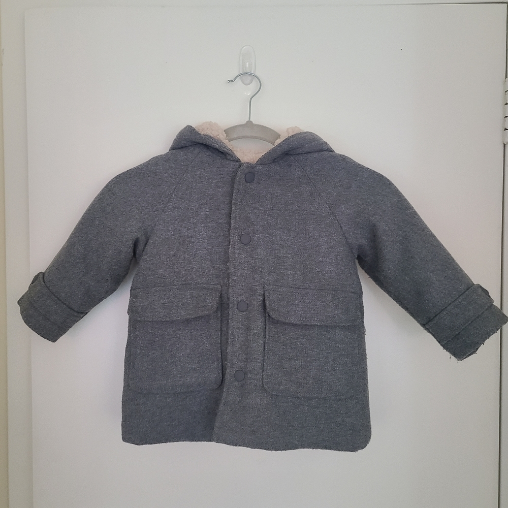 ZARA Gray Pea Coat Four Girl/Boy Size 18-24 months